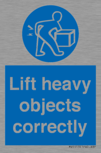Lift heavy objects correctly